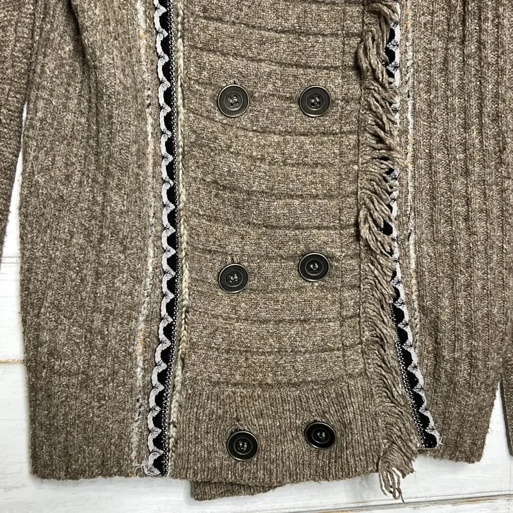 Free People Cuddle Bear Admiral Sweater Cardigan Jacket Brown Size Medium